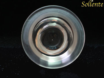 High Transmittance Glass LED Optical Lens With Metal Holder 45 Degree